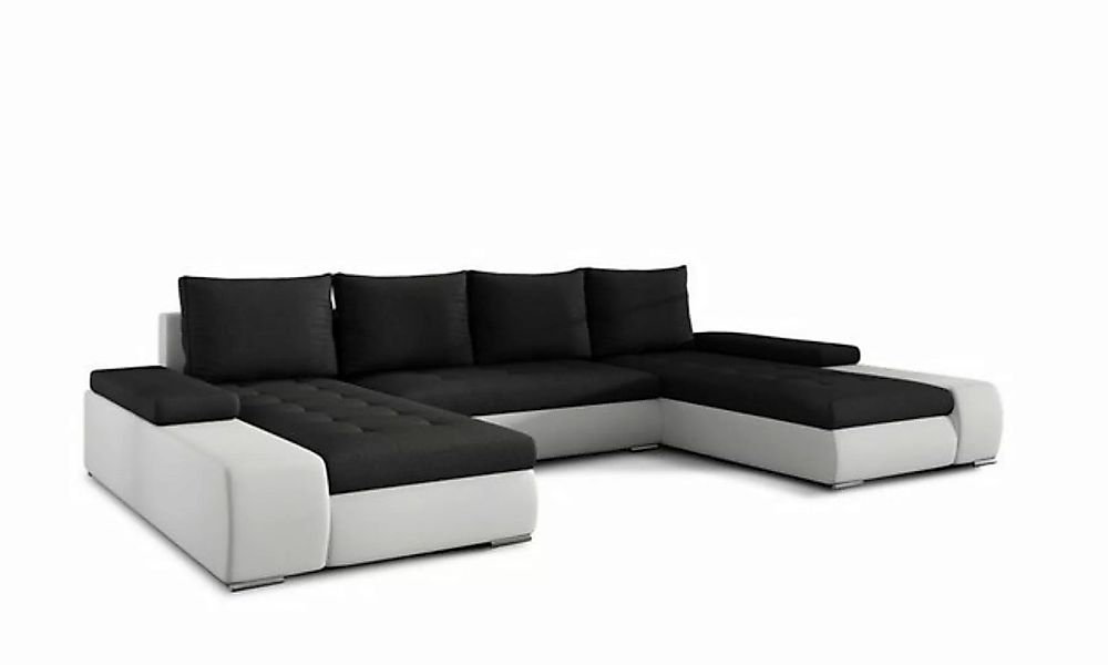 MOEBLO Wohnlandschaft LARINO, Eckcouch mit Bettfunktion Couch U-Form Polste günstig online kaufen