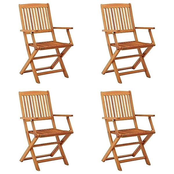 vidaXL Klappbare Gartenstühle 4 Stk Massivholz Eukalyptus 312450 günstig online kaufen