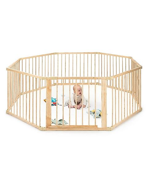 dibea Laufgitter dibea Baby-Laufstall aus Holz, 68 cm Höhe, 8 Elemente je 9 günstig online kaufen