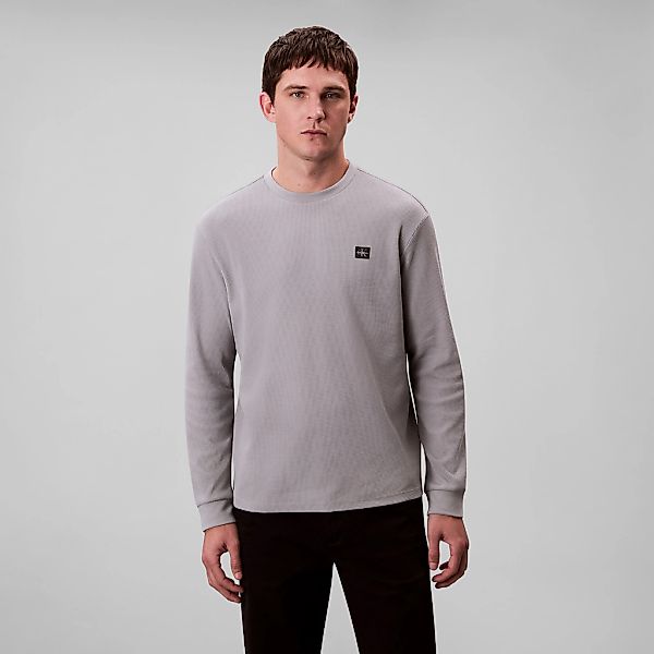 Calvin Klein Jeans Langarmshirt "LS WAFFLE BADGE CREWNK TEE", Mit Rundhalsa günstig online kaufen