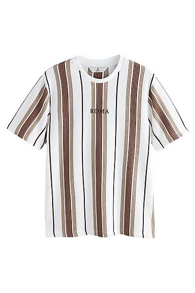 Next T-Shirt Edles T-Shirt mit vertikalen Streifen (1-tlg) günstig online kaufen
