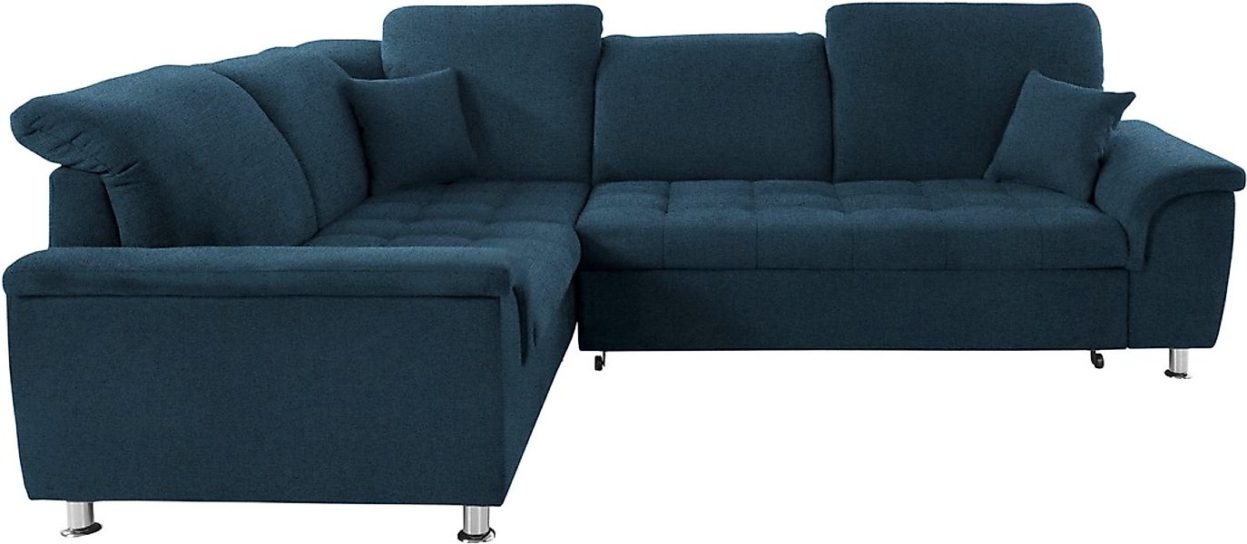 DOMO collection Ecksofa "Franzi, zeitlos und elegant, moderne Sitzheftung, günstig online kaufen