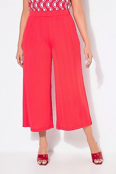 Ulla Popken Funktionshose Culotte Struktur wadenlang gerades Bein günstig online kaufen