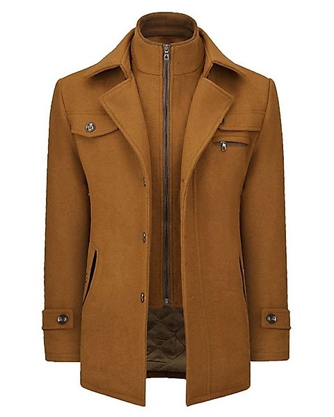Allthemen Kurzmantel mit abnehmbarem Doppelkragen Wintermantel Herren vinta günstig online kaufen