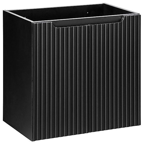 Lomadox Waschbeckenschrank NEWPORT-56-BLACK Badschrank 60cm 2-trg günstig online kaufen