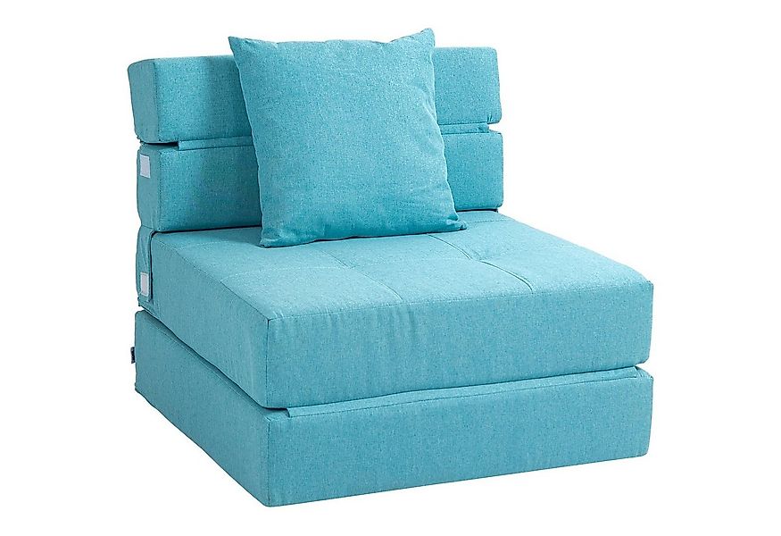 HOMCOM Sessel Einzelsofa mit Kissen, Klappsessel, 2-in-1 Design (Schlafsess günstig online kaufen