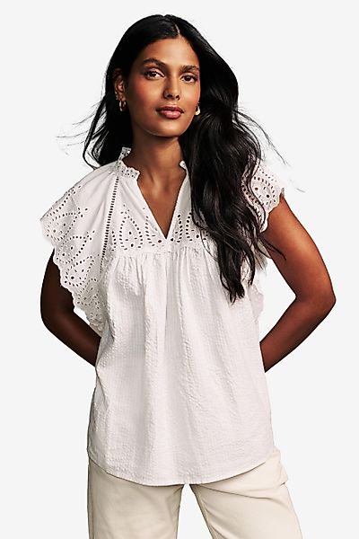LAURA ASHLEY Kurzarmbluse Laura Ashley Seersucker-Bluse günstig online kaufen