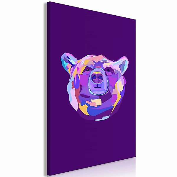 Wandbild - Colourful Bear (1 Part) Vertical günstig online kaufen