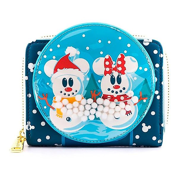 Loungefly Brieftasche Mickey Minnie Snowman One Size Blue / White günstig online kaufen