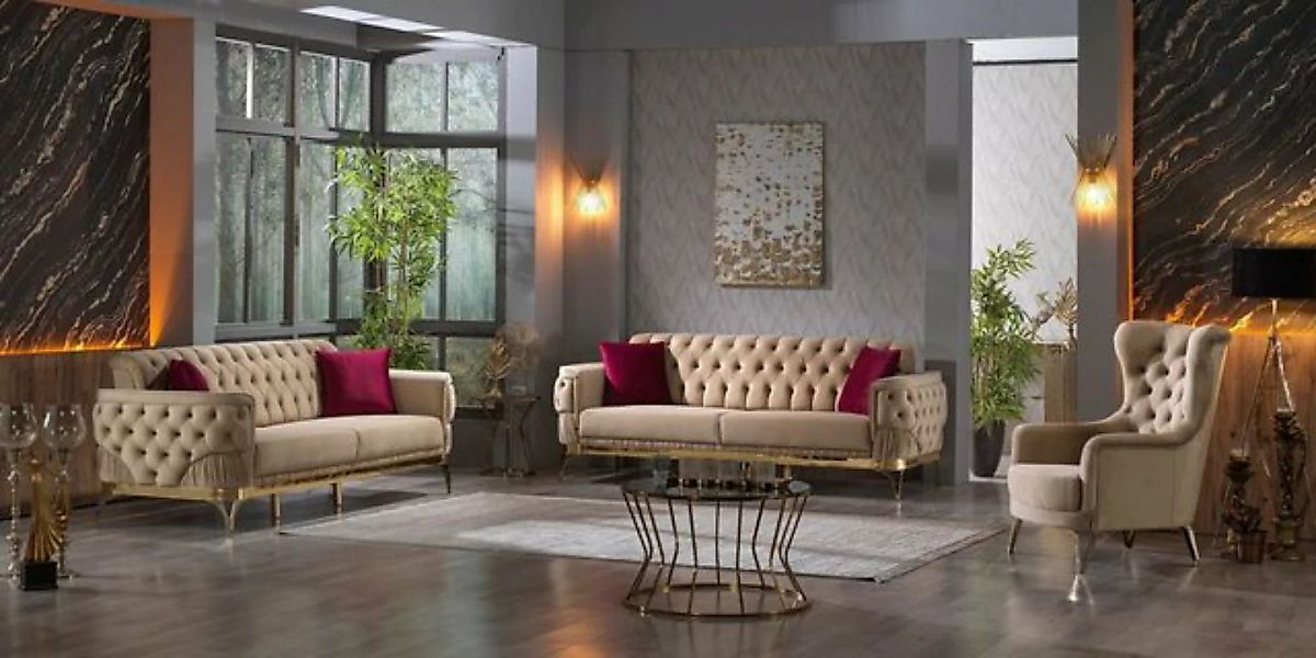 Villa Möbel Polstergarnitur Samba, (Set, 3-tlg), Hand Made Quality, pflegel günstig online kaufen