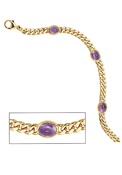 JOBO Goldarmband "Armband mit Amethyst", 585 Gold 19 cm günstig online kaufen