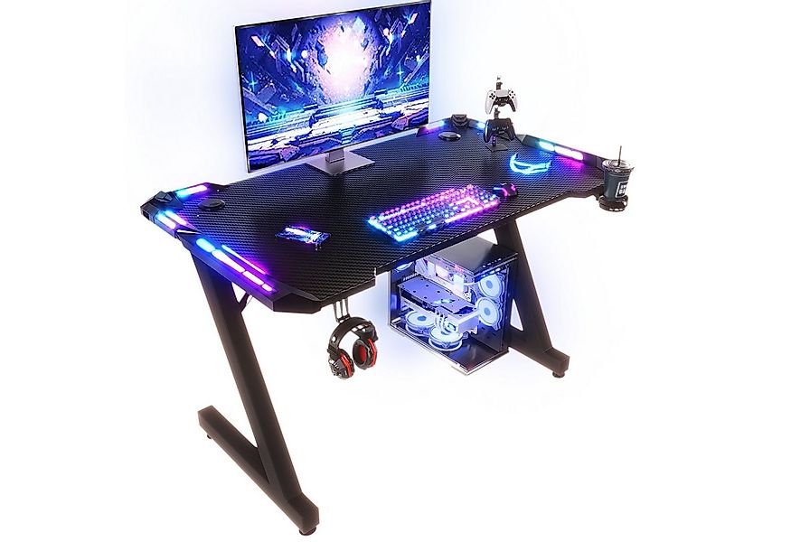 HOMALL Gamingtisch LED Gaming Tisch,Computertisch,mit RGB Lichtern 120/140/ günstig online kaufen