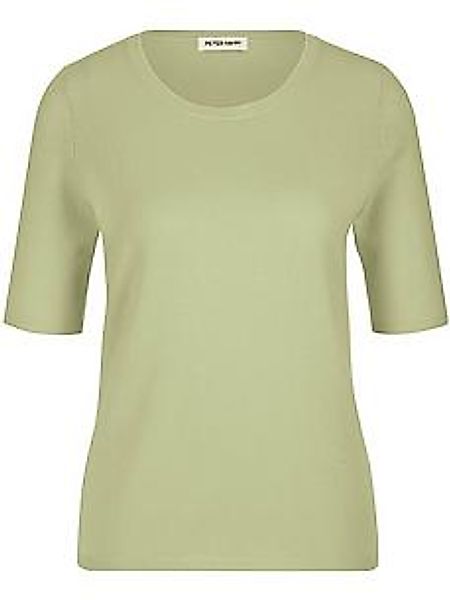 Rundhals-Pullover aus Schurwolle und Kaschmir Peter Hahn grün günstig online kaufen