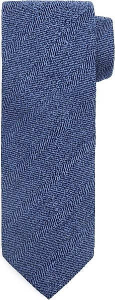 Suitable Krawatte Wolle/Seide Fischgrätenmuster Indigo - günstig online kaufen