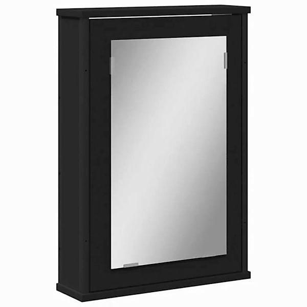 vidaXL Badezimmerspiegelschrank Bad-Spiegelschrank Schwarz 42x12x60 cm Holz günstig online kaufen