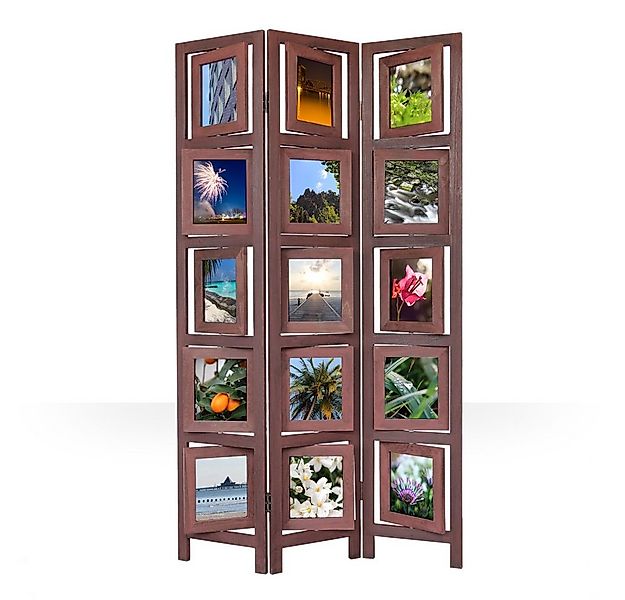Homestyle4u Paravent Raumteiler Holz Trennwand Fotowand Indoor Sichtschutz günstig online kaufen