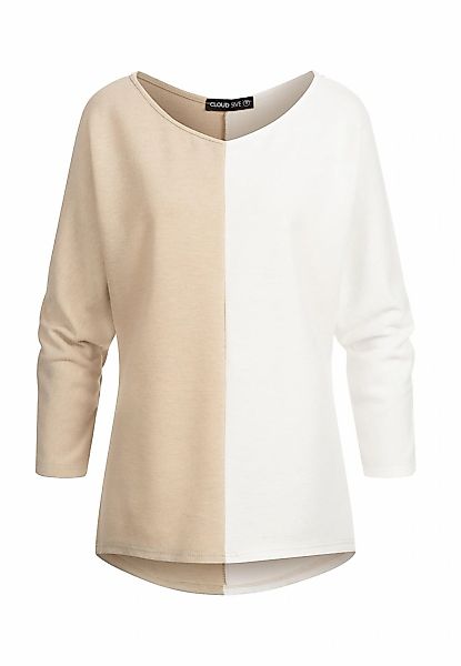 CLOUD 5IVE Sweater "CLOUD 5IVE 2-Tone Pullover mit Vokuhila Schnitt" günstig online kaufen