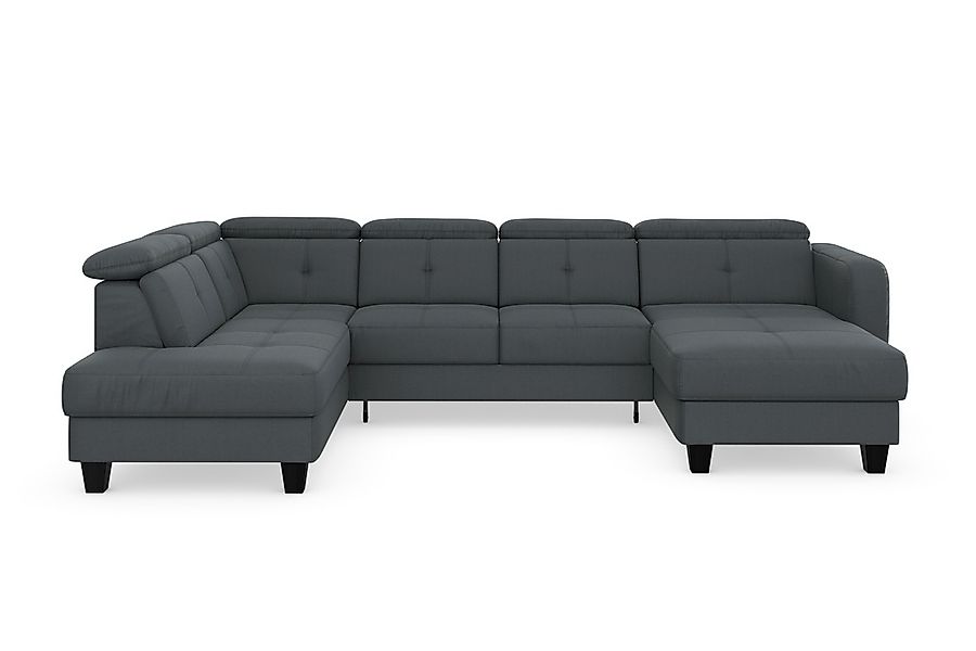 sit&more Wohnlandschaft »Belluci U-Form«, Kopfteilverstellung und Federkern günstig online kaufen