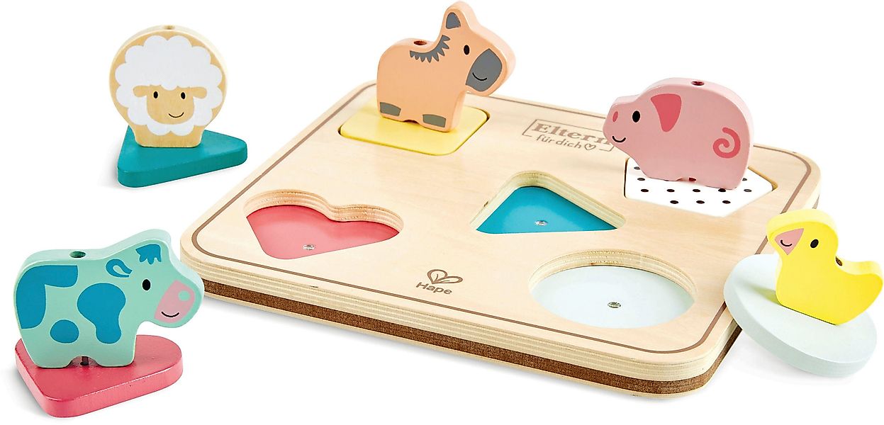Hape Puzzle Tiergeräuschepuzzle Tom, 12 Puzzleteile, günstig online kaufen