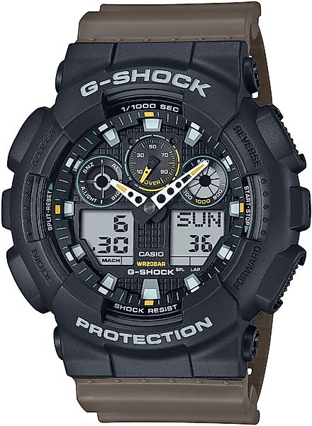 CASIO G-SHOCK Chronograph GA-100TU-1A3ER, Quarzuhr,Armbanduhr,Herrenuhr,dig günstig online kaufen