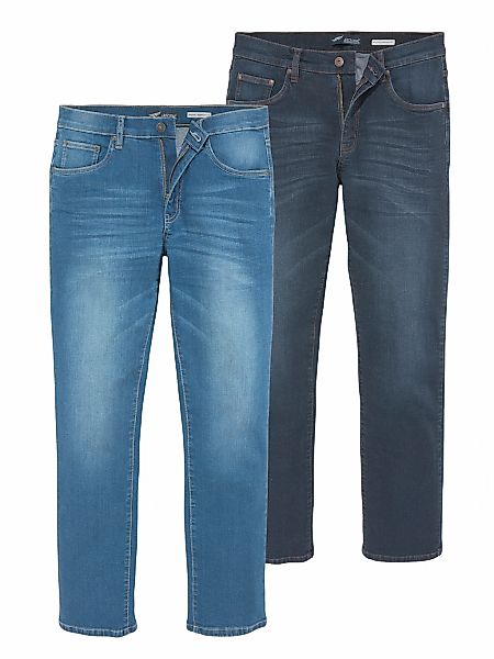 Arizona Stretch-Jeans "Willis", 2 Stk. straight-fit, lange Beine, mit Niete günstig online kaufen