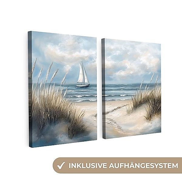 MuchoWow Leinwandbild Strand - Farbe - günstig online kaufen