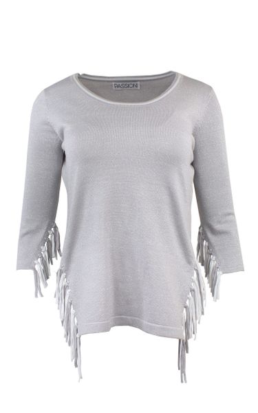 Passioni 3/4 Arm-Pullover Sommerpullover aus Grauem günstig online kaufen