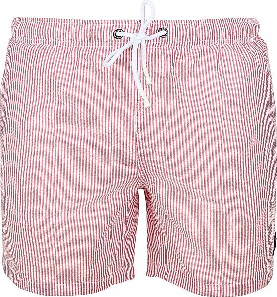 Suitable Badeshorts Stripe Seersucker Rot - Größe L günstig online kaufen