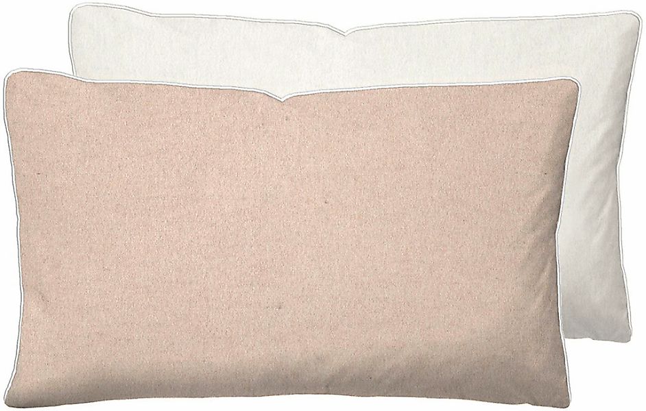 Biberna Kissenbezug "Hermal Flanell mit Reißverschluss, Melange-Optik, Wend günstig online kaufen