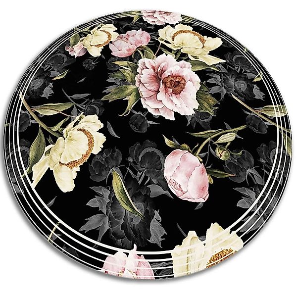 Tulup Teppich Rosen Vinyl Tapijt 60x60 cm Braun Vinyl Vloerkleed PVC Mat Ru günstig online kaufen