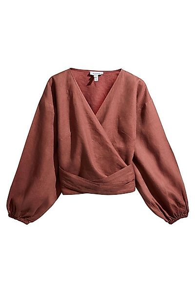 Next Langarmbluse Wickeloberteil aus Leinen (1-tlg) günstig online kaufen