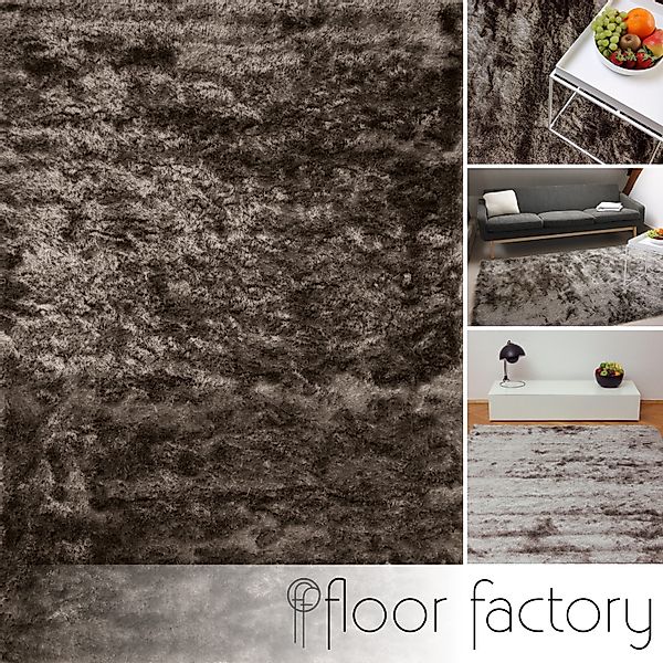 floor factory Hochflor-Teppich Satin, rechteckig, Höhe: günstig online kaufen