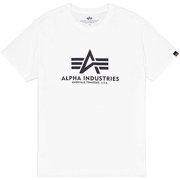 Alpha Industries  T-Shirts & Poloshirts Basic T-Shirt - white günstig online kaufen