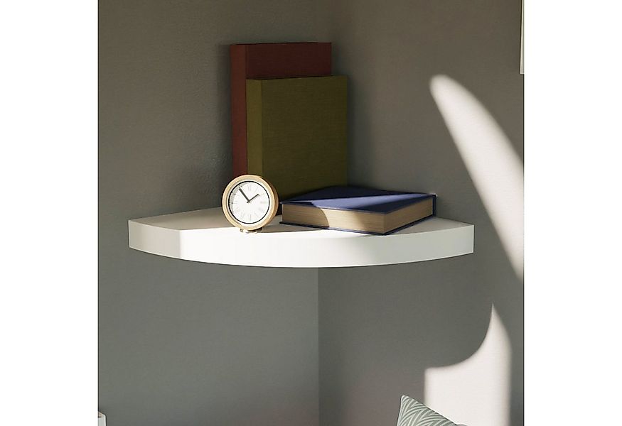 Mojawo Wandregal 2er Eckregal Wandregal Bücherregal Schweberegal Weiß Regal günstig online kaufen