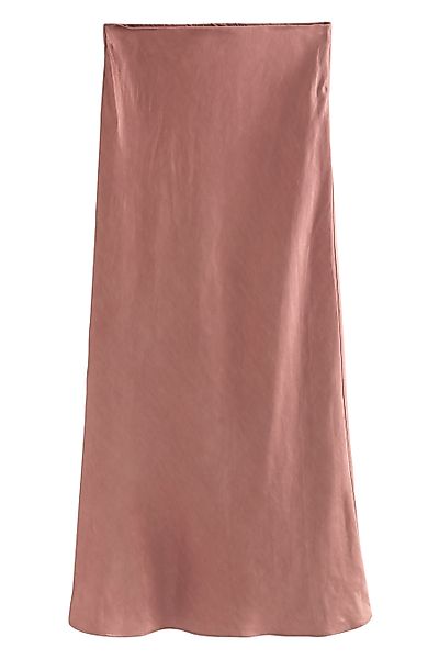 Next Midirock N.Premium Satin-Midirock mit Leinenanteil günstig online kaufen