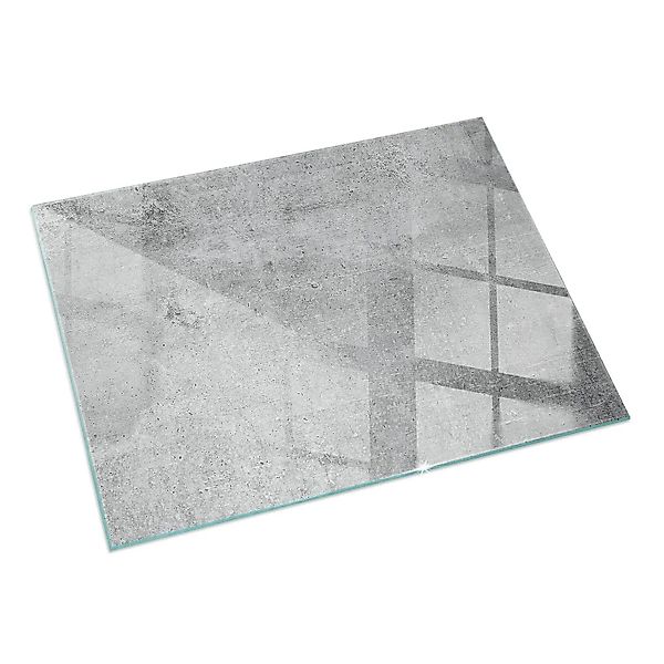 Tulup Glasplatte für Kamin Rohbetonstruktur Funkenschutzplatte Kaminöfen Re günstig online kaufen