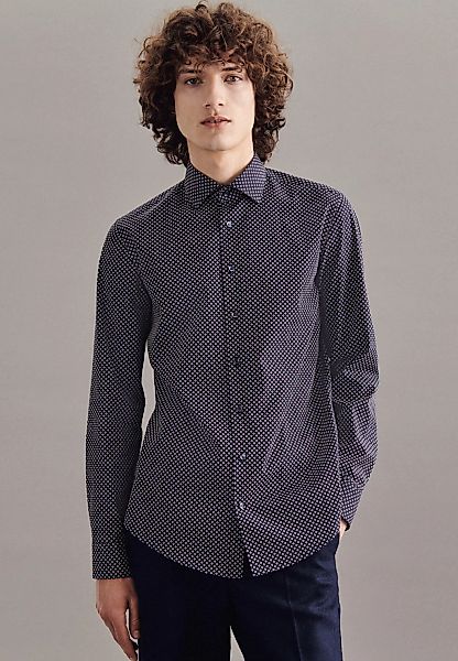 seidensticker Businesshemd "Shaped" Shaped Langarm Kentkragen Print günstig online kaufen
