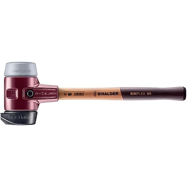 Halder Simplex Schonhammer Ø 80 mm Gummi   TPE-mid Grau mit Standfuß und Te günstig online kaufen