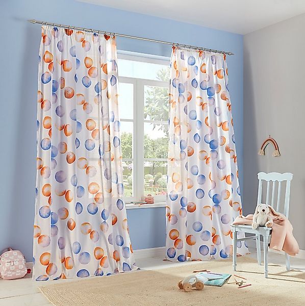 Lüttenhütt Gardine Kreise (1 St), Kräuselband, halbtransparent, Polyester, günstig online kaufen