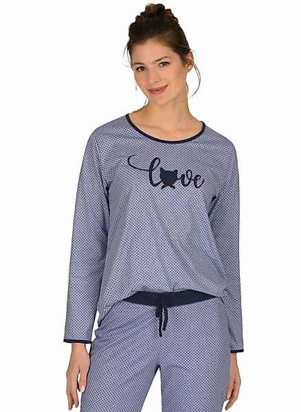 Trigema Schlafanzug "TRIGEMA Schlafshirt für Katzenliebhaber" günstig online kaufen