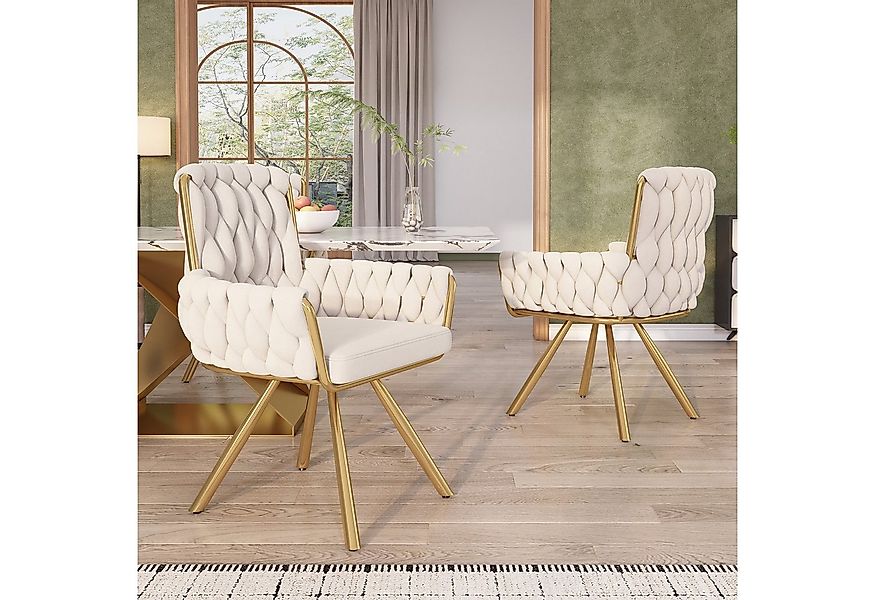 Flieks Esszimmerstuhl (Set, 2 St), 2er Set Polsterstühle mit Armlehnen Wohn günstig online kaufen