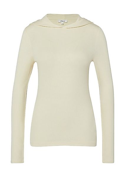 s.Oliver Langarmshirt T-Shirt Kapuzenshirt aus leichtem Jersey im Slim Fit günstig online kaufen