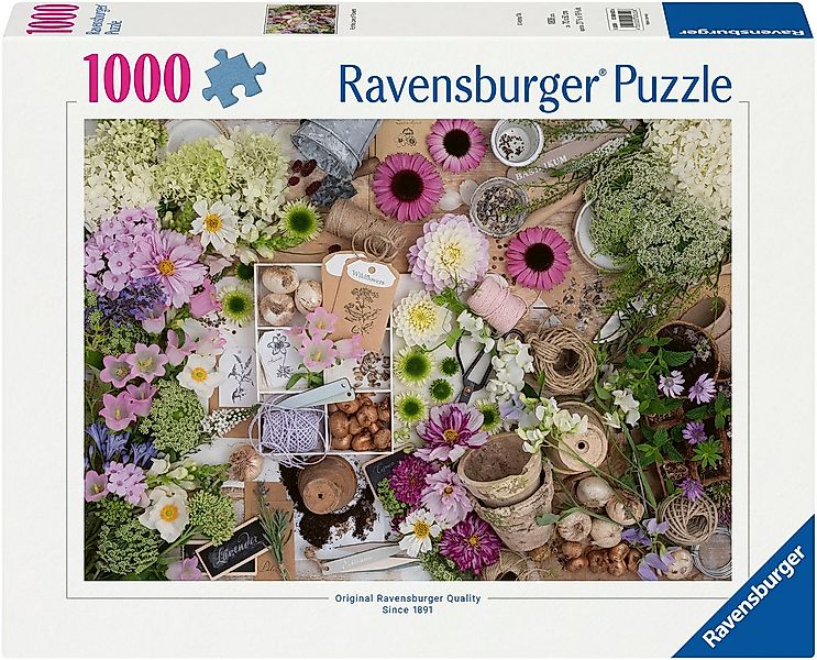 Ravensburger Puzzle Prachtvolle Blumenliebe, 1000 Puzzleteile, Made in Germ günstig online kaufen