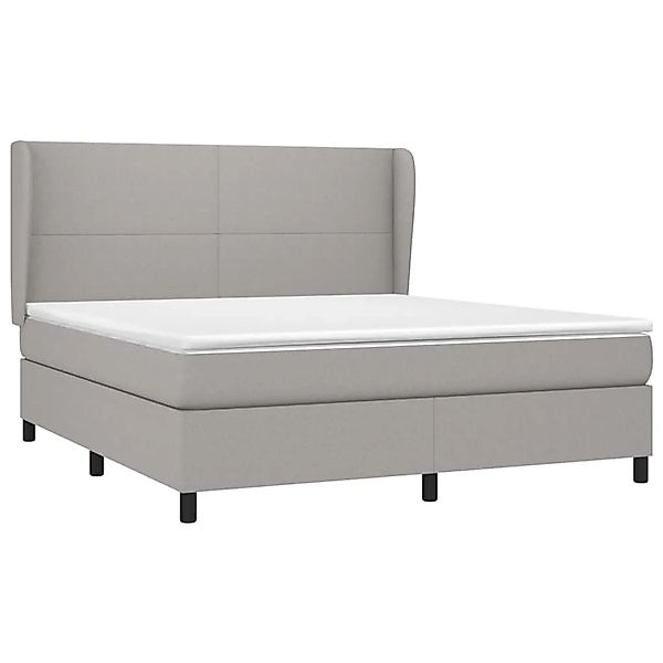 vidaXL Boxspringbett mit Matratze Hellgrau 160x200 cm Stoff 3127813 günstig online kaufen