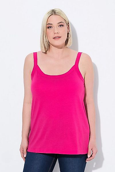 Ulla Popken Longtop Spaghettitop Rundhals Modalmix ärmellos günstig online kaufen