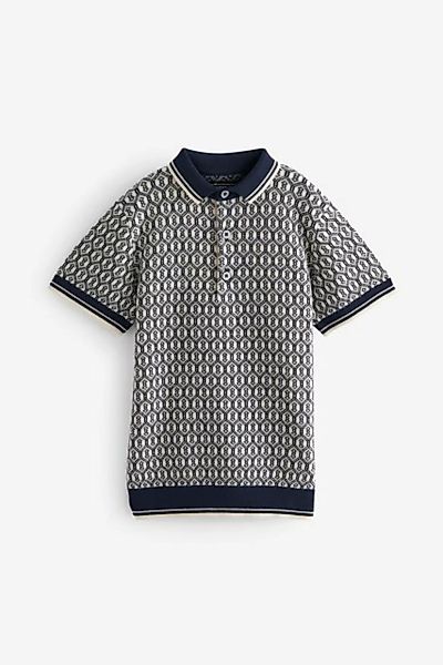 Next Polokragenpullover Gestricktes Polohemd mit geometrischem Muster (1-tl günstig online kaufen