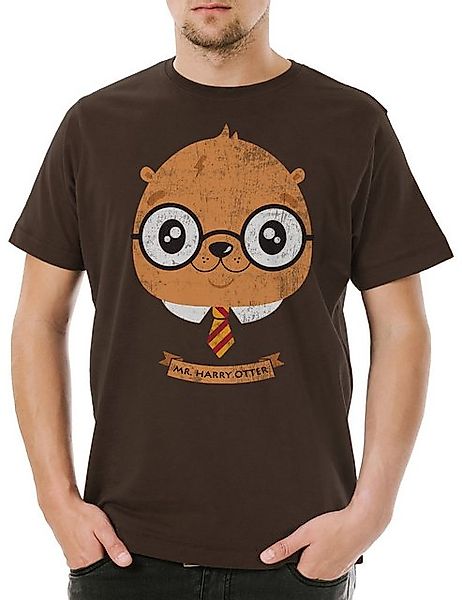 Urban Backwoods Print-Shirt Harry Otter Herren T-Shirt Shirt Wizard Animal günstig online kaufen