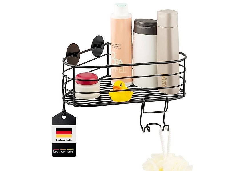bremermann Duschablage Duschkorb, eckig, zur Wandmontage, schwarz, Kleben o günstig online kaufen