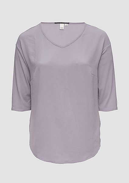 QS Kurzarmshirt Shirt im Fabricmix und günstig online kaufen