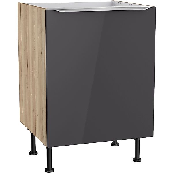 Optifit Küchen-Spülenunterschrank Linus984 60x87x58,4cm Anthra.-WildEiche günstig online kaufen